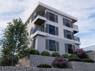 Igalo'da yeni ve modern bir binadaki daireler.